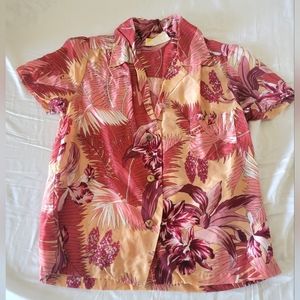 80s Vintage Hawaiian Blouse